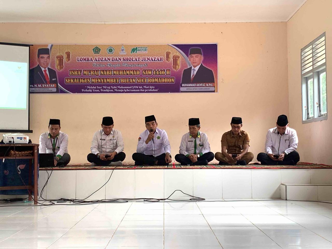 Sosialiasi Baznas Kabupaten Sarolangun di MTsN 4 Sarolangun di hadiri Pejabat penting Sarolangun